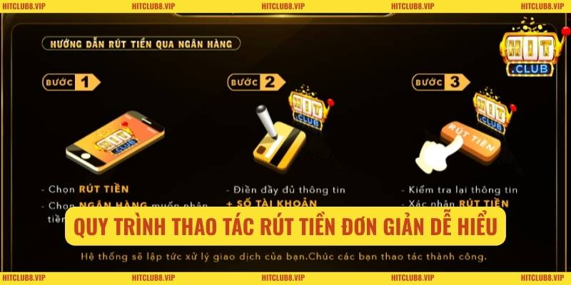 Quy trình thao tác rút tiền đơn giản dễ hiểu